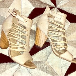 JustFab “Mylene” Taupe Sandal - Size 10